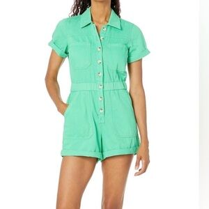 Show me your mumu Cannon green denim romper size small, worn once